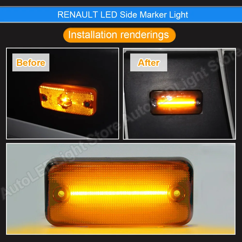 

Smoke LED Side Marker Light lamp for RENAULT VOLVO FL/FE IRISBUS HEULIEZ DAF Fiat Ducato IVECO Daily Citroen Relay Peugeot Boxer