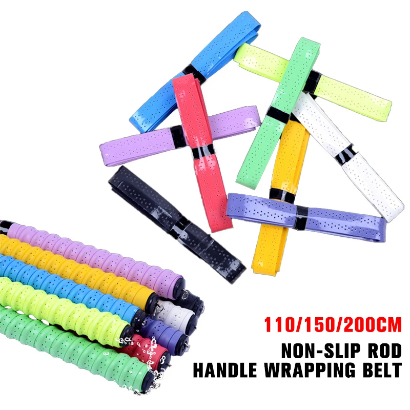 

110/150/200cm Non-slip Fishing Rod Handle Wrapping Belt Fishing Tackle Accessories Absorbing Sweat Fishing Rod Handle Belt