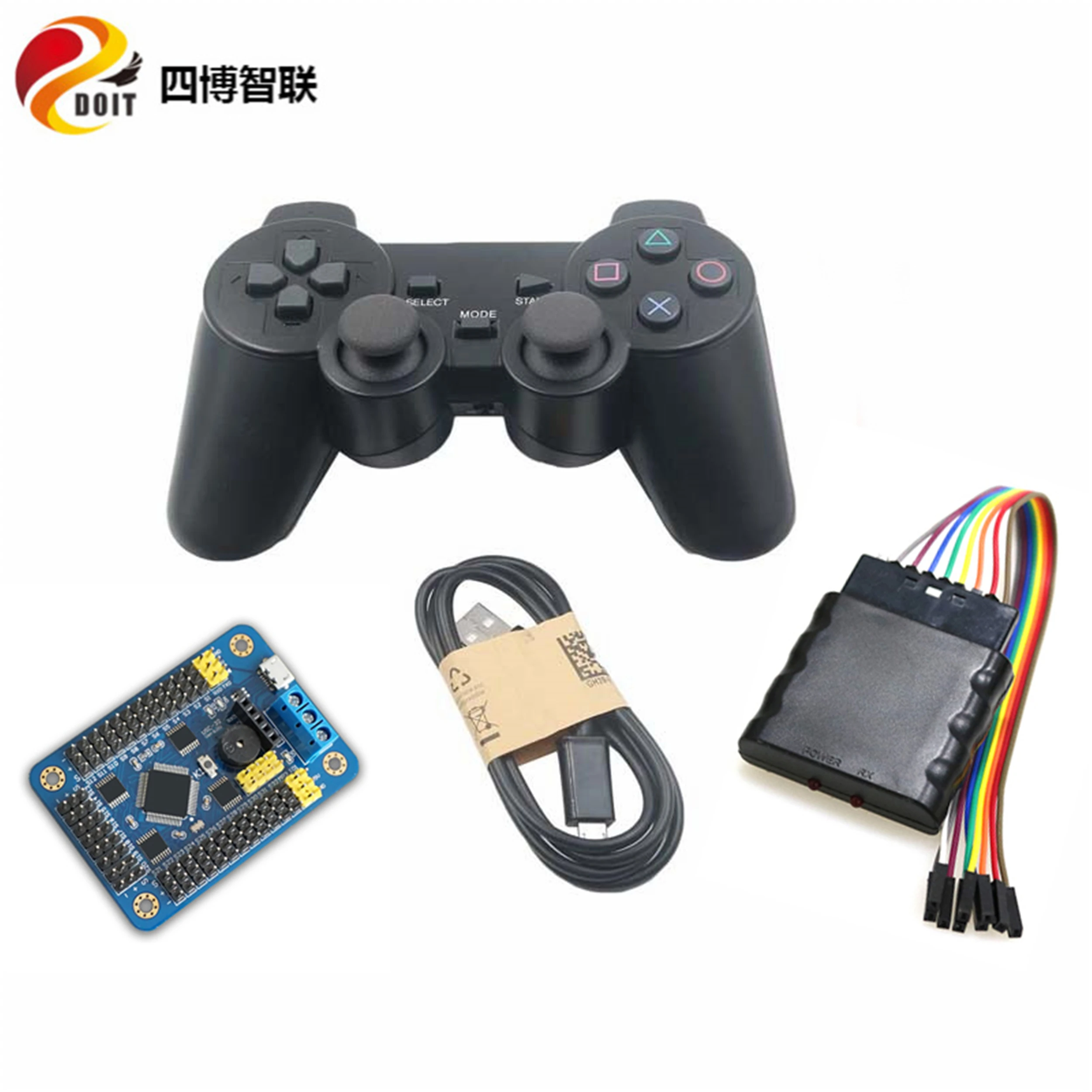PS2 ручка Управление 17DOF двуногий робот гуманоид RC металла робота с 17 шт. Servo 32