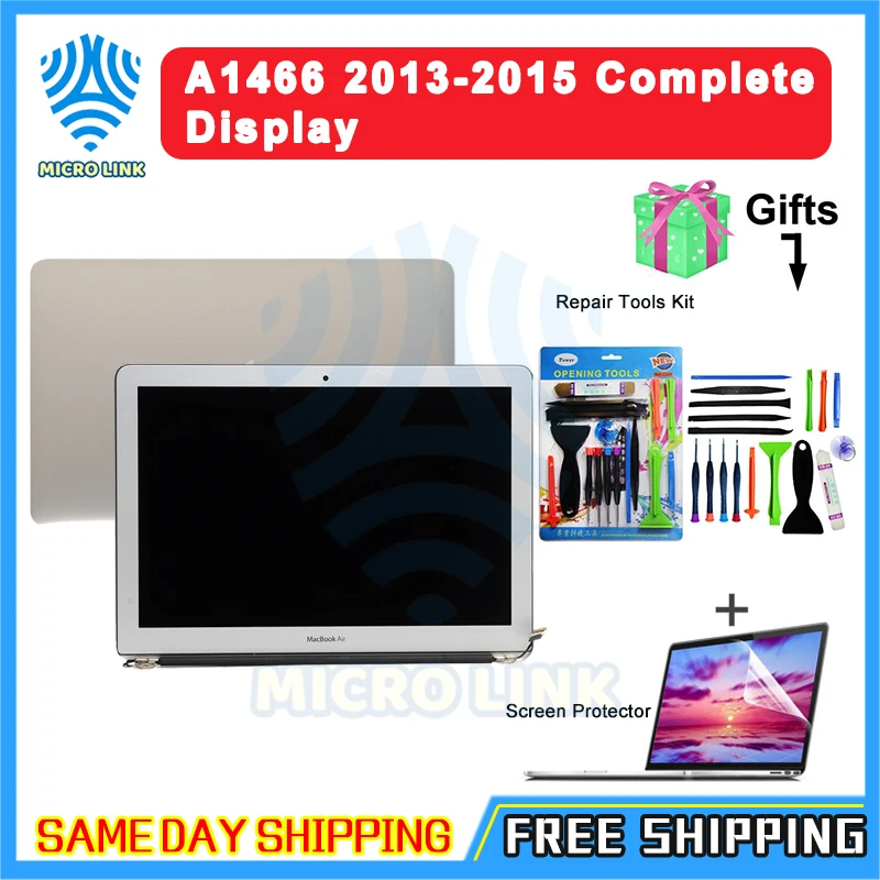 Полный ЖК-дисплей Дисплей для сборки запасные части MacBook Air A1466 13 &quot1440x900 2013 2014 2015