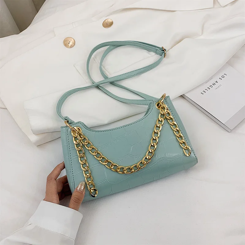 Новинка 2020 летняя женская сумка нишевая Ретро для подмышек фиолетовый багет на