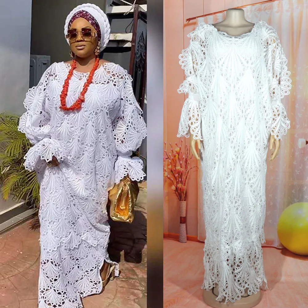 

2 Pieces Dashiki Lace African Dress for Women Super Size Traditional Robe Africaine Femme 2020 Long Africa Dress African Clothes