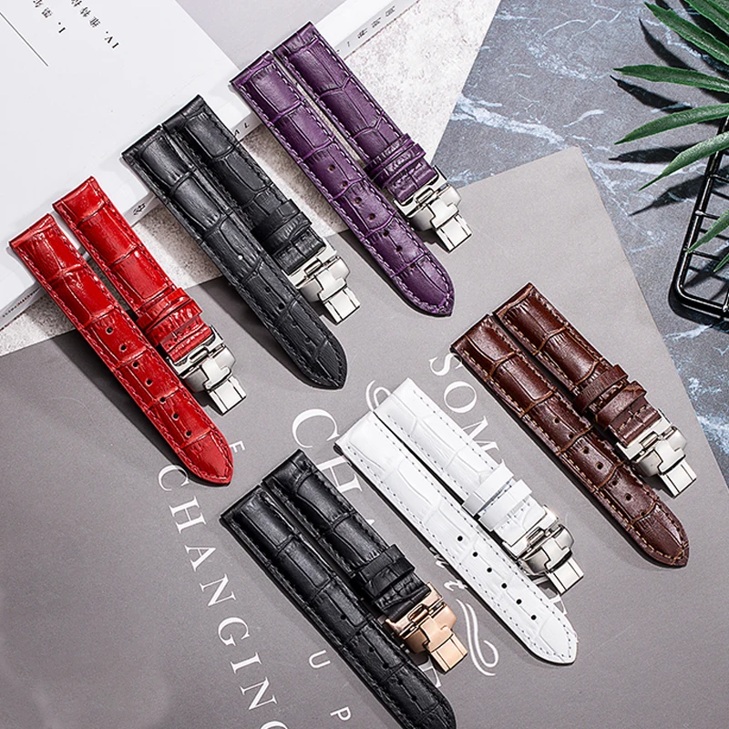 Leather Watch Strap for Tissot  T050 T02 Watch Band Bracelet 14mm 16mm Red Watch Strap Luxury Watch Strap Watch Accessories