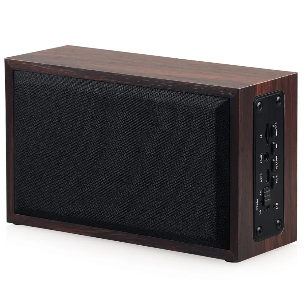 Bluetooth-Колонка в стиле ретро с поддержкой TF-карты/AUX 5 Вт коричневого/желтого цвета