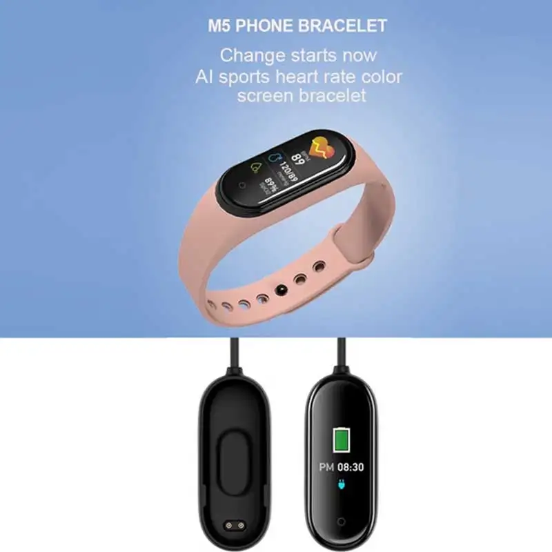 M5 Новый смарт браслет часы спортивный шагомер фитнес трекер мониторинг