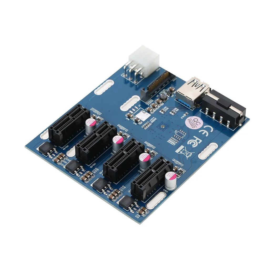 pci e 1x расширенный комплект с 1 на 4