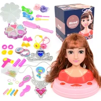 hot selling head doll princess half body hairstyle beauty fashion toy birthday gift present games kids makeup set for girls