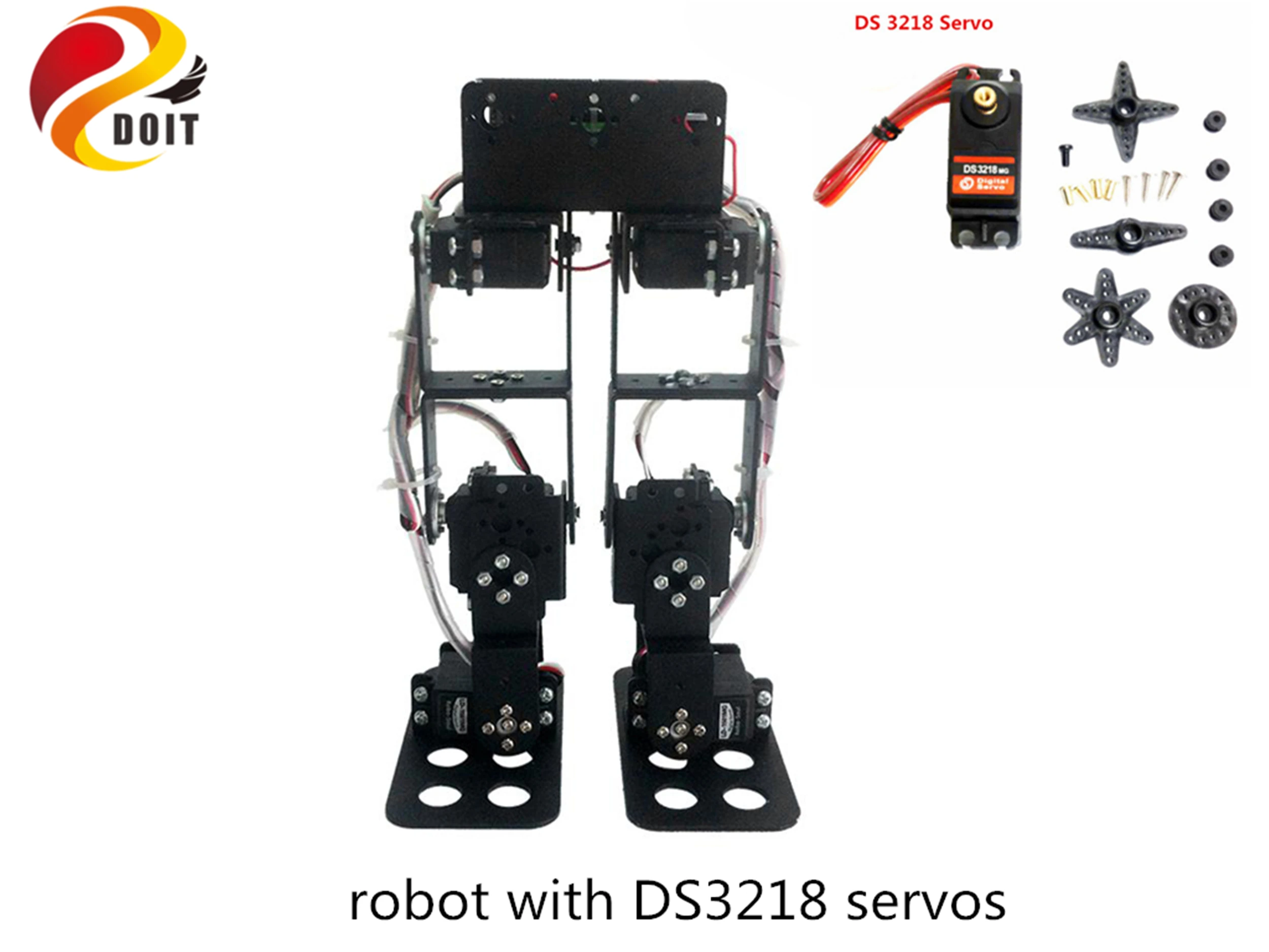 6DOF Smart Humanoid Robot Biped Walking Robot With High Troque Metal Gear Digital Servo Full Metal Bracket High Stability DIY enlarge