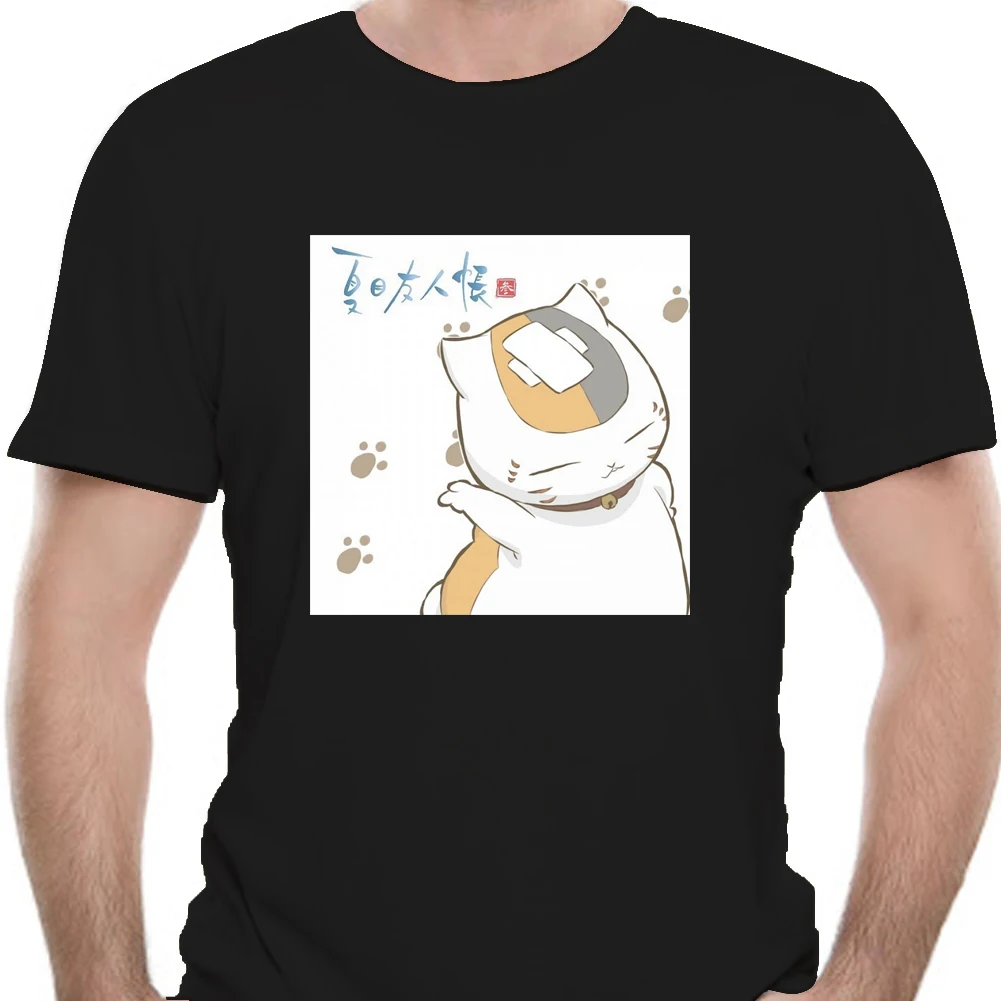 Футболка для мужчин Natsume Nyanko сенсей мультфильм футболка женская и мужская Топ