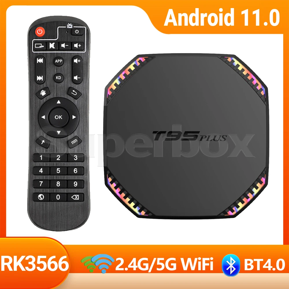 ТВ-приставка T95 PLUS RK3566 Android 2 4 G52 2EE ГБ/8 ГБ 32 ГБ/64 5 8 ГБ/ГБ Wi-Fi 8KHD H.265 BT4.0 медиаплеер T95Plus