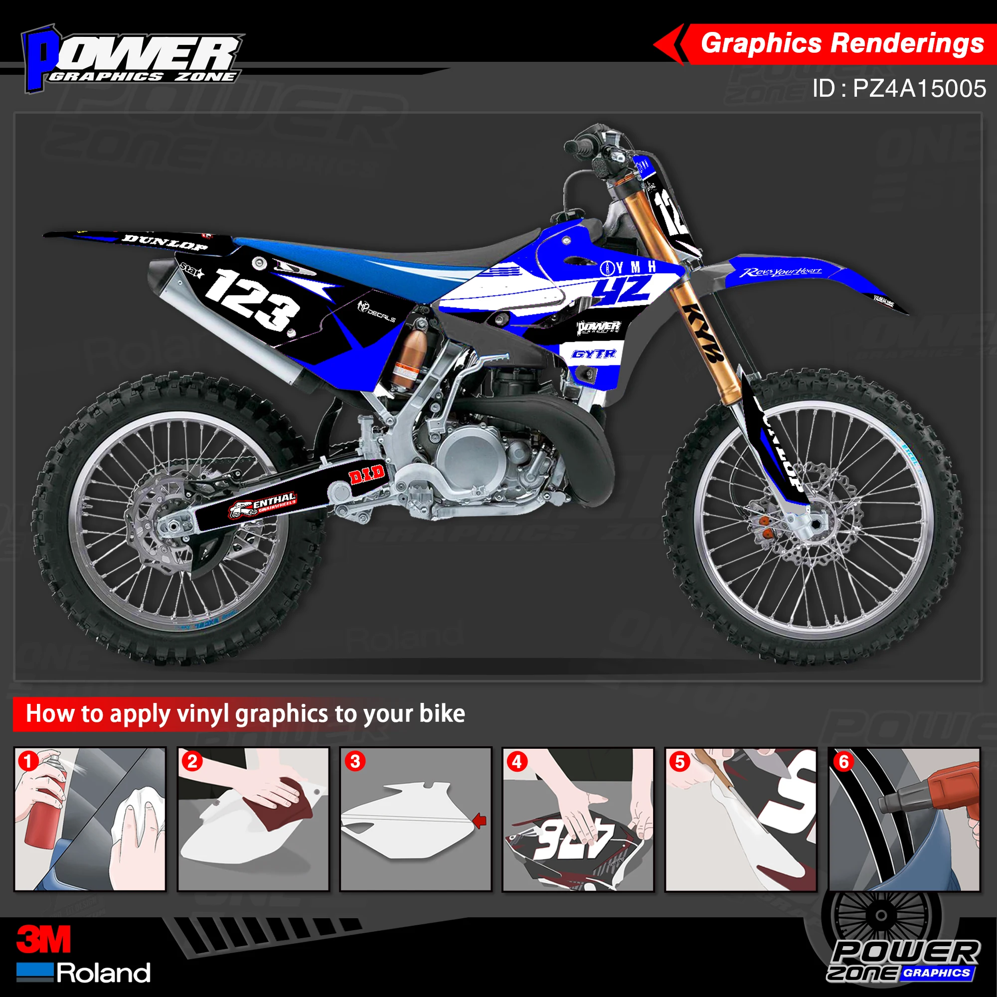 Фотографические фоны PowerZone Custom Team наклейки 3M Набор наклеек для YAMAHA 2015 2016 2017 2018