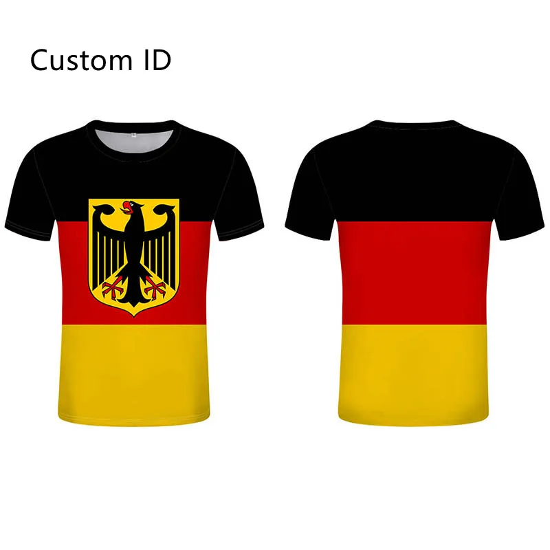 

T-shirt customized men's T-shirt DEU text DIY sports T-shirt printed with national flag logo photo 3D T-shirt oversize Harajuku