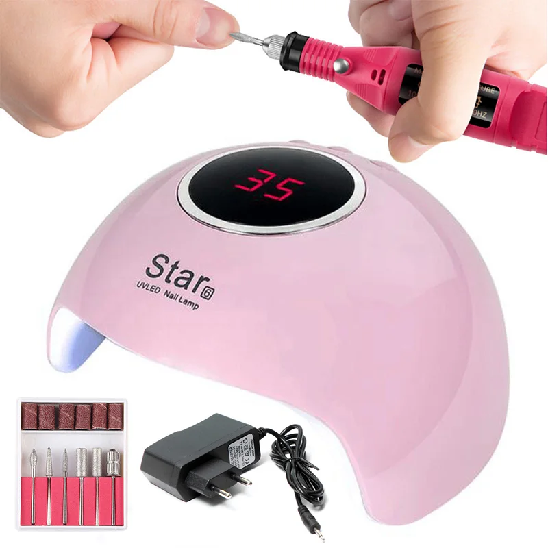 Набор для маникюра и педикюра СВЕТОДИОДНЫЙ УФ-светильник 24 Вт электрическая