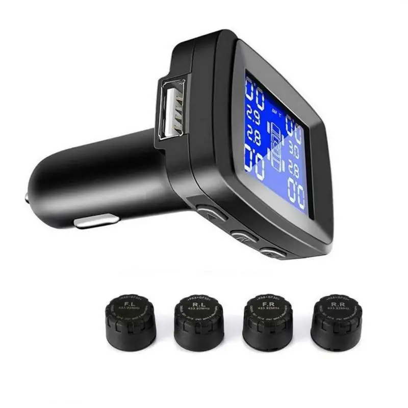 Автомобильный беспроводной TPMS система контроля давления в шинах 4 внешних