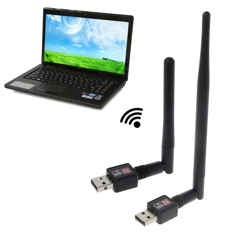 Wi-Fi адаптер 150 Мбит/с антенна сетевая карта для ПК ресивер беспроводной Усилитель