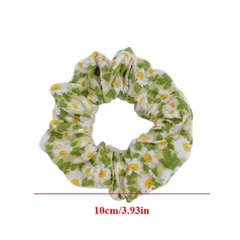

Summer Floral Print Female Hair Scrunchies Girls Bowknot Long Streamer Elastic Hair Band Hair Accessories Vintage Hair Scarf