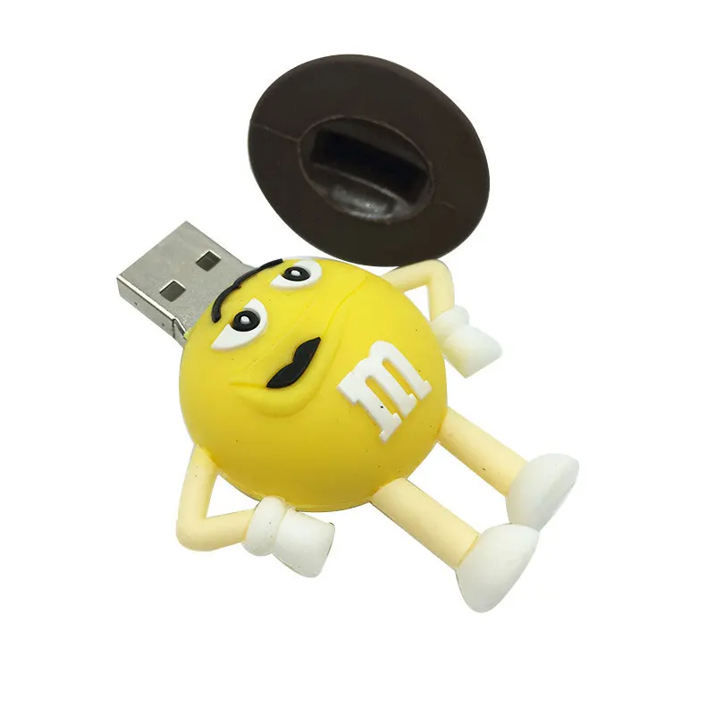 USB флэш-память 64 Гб мини шоколадные бобы USB 2,0 4 ГБ 8 ГБ портативный флеш-накопитель 32 Гб креативная мультяшная Флешка 16 Гб подарок на праздник