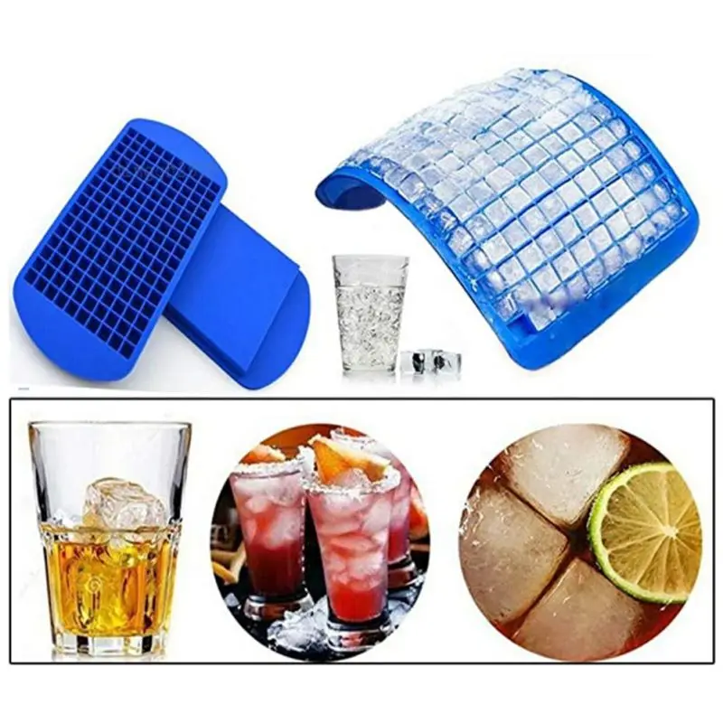 160 Grid Silicone Ice Cube Small Mold Maker Food Box Blue/White/Red X | Дом и сад