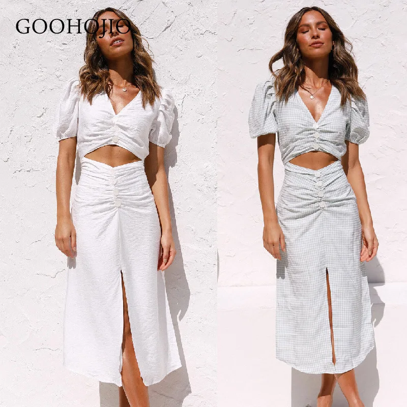 

GOOHOJIO 2021 New Spring and Autumn Fashionable Women Dress Sets Temperament Dress Sets for Women Holiday Casual Chic Set Women