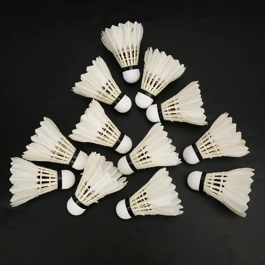 12 шт. высокоскоростные шары для бадминтона из утиного пера волан тренировок в