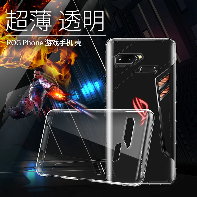 Прозрачный силиконовый чехол для Asus ROG Phone II ROG Phone2 ROG Phone 2 ZS660KL мягкий чехол для телефона Etui>