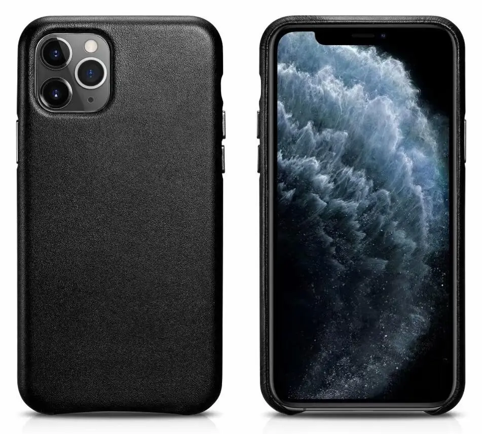 Black Роскошный чехол из натуральной кожи для iPhone 11 Pro Max iPhone XS чехол для Max XR чехол для телефона защитный чехол - Цвет: Black