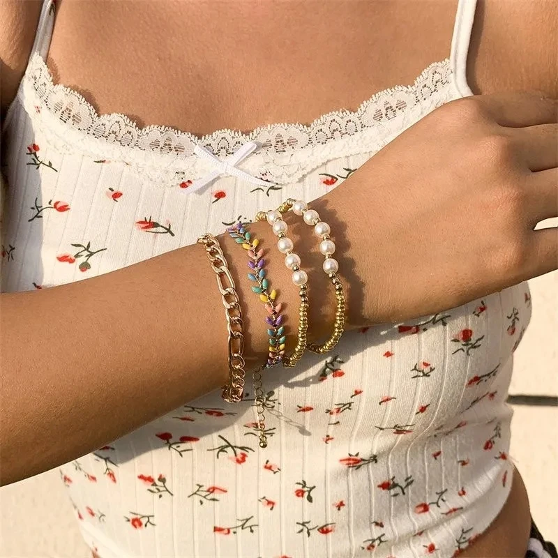 Женское богемное золото ювелирные изделия в стиле бохо геометрические листья