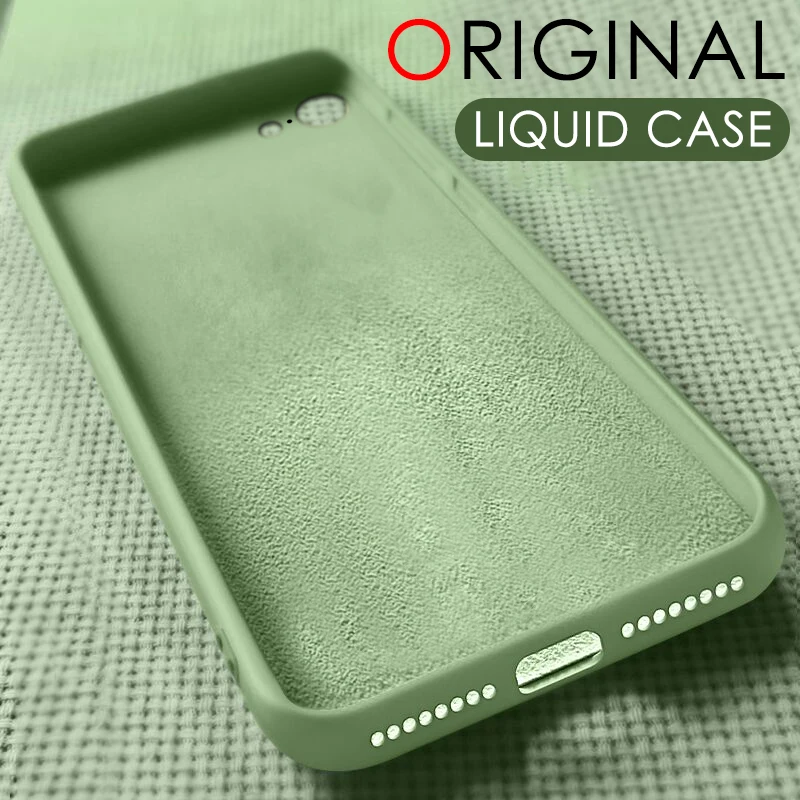 Роскошный оригинальный чехол из жидкого силикона для iPhone 7 6 6S 8 Plus 5 5S SE Apple 11 Pro X XS Max