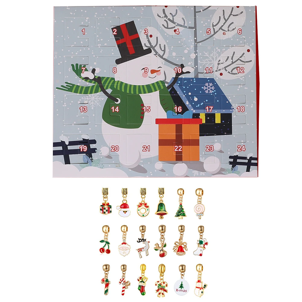 Рождественский календарь обратного отсчета DIY Подвески для создания браслета