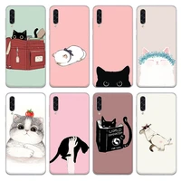 cute cartoon pet cat phone case for samsung galaxy a51 a71 a50 a70 a20 a30 a40 a10 a20e j4 j6 a6 a8 a7 a9 2018