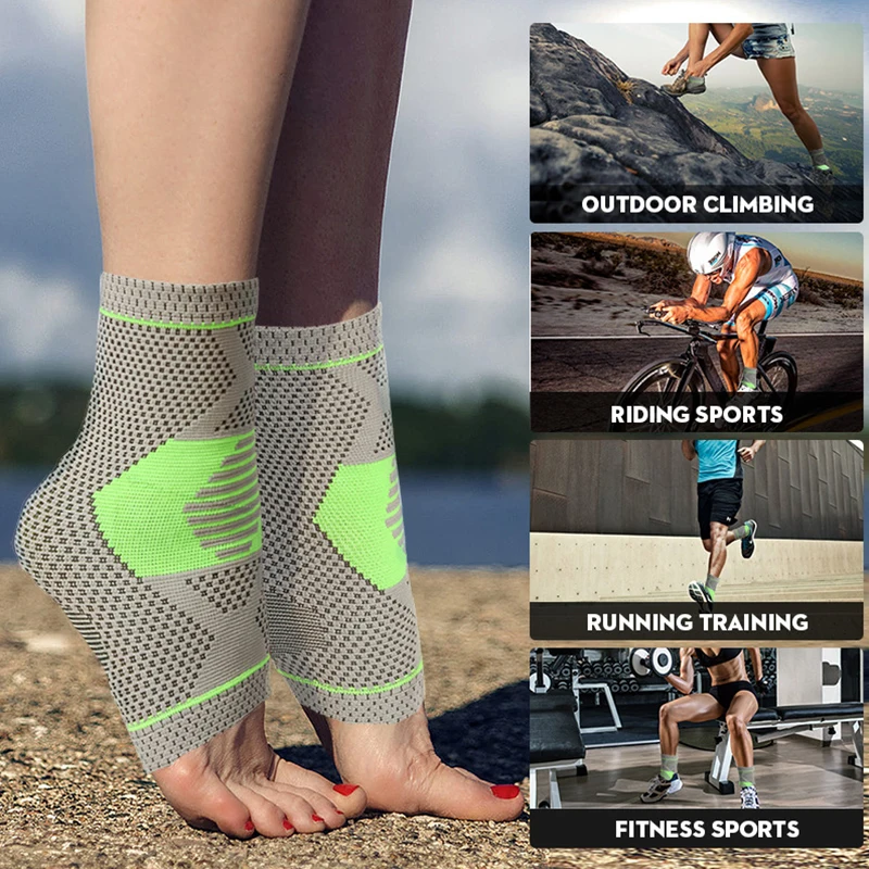 

1 Pc Sports Ankle Brace Compression Strap Sleeves Support 3D Weave Elastic Bandage Foot Protective Gear Fitness Basketball
