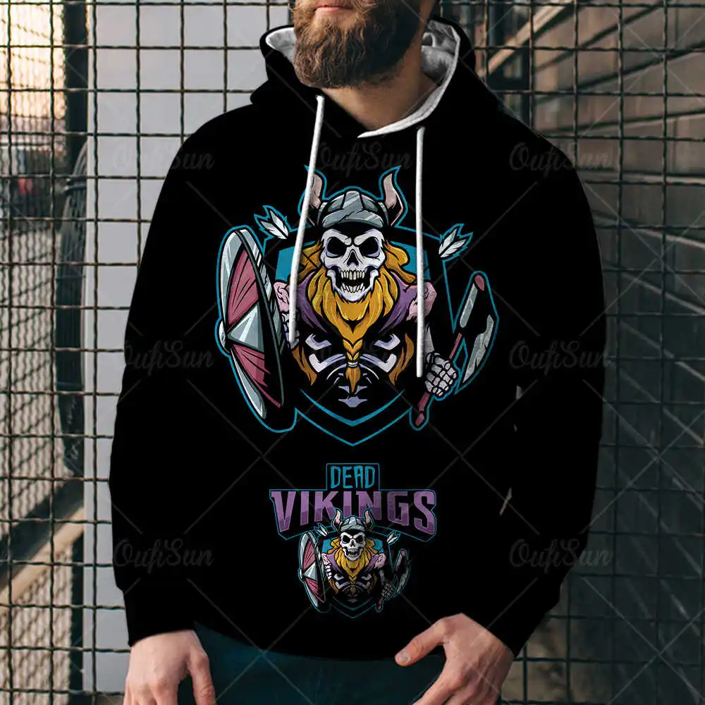 

Fashion Rock Skull Pattern 3D Printing Men's/women's Hoodie Spring And Autumn Hooded Jacket Unisex Oversized Sweatshirts 4XL
