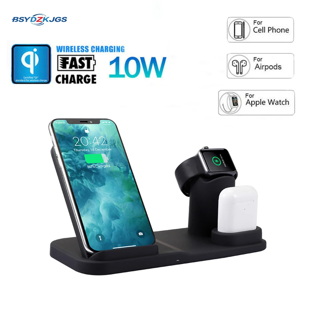 Зарядная док станция 3 в 1 для iPhoneX / XR Xs MAX 8/8 Plus X 7/7 6 6s Apple Watch Airpods держатель