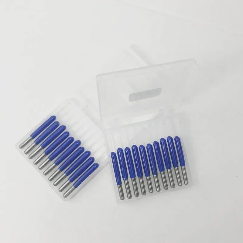 10 шт./лот V-образные твердосплавные гравировальные Биты 3 175 хвостовик градусов 0 2