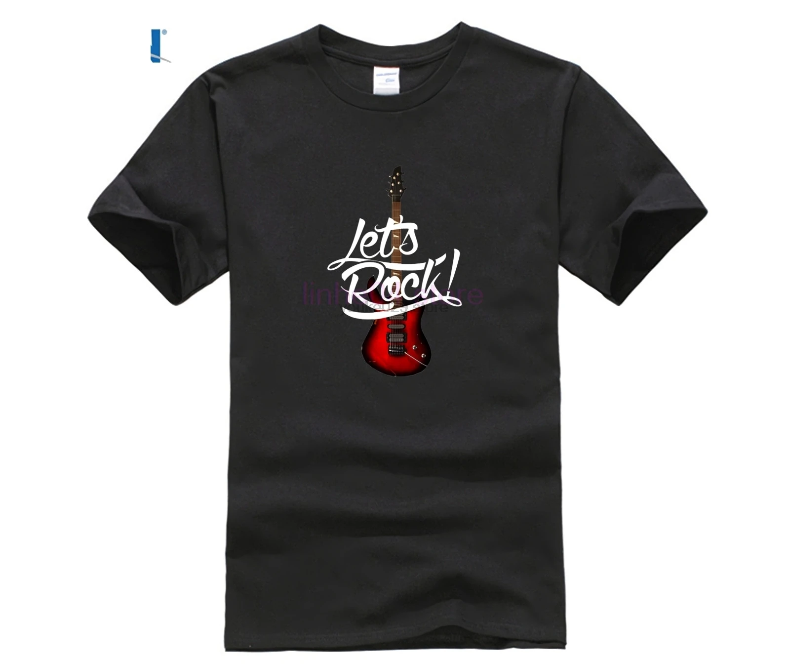 Дешевые рок футболка Мужская Гитара Бас давайте в стиле гитара бас на заказ