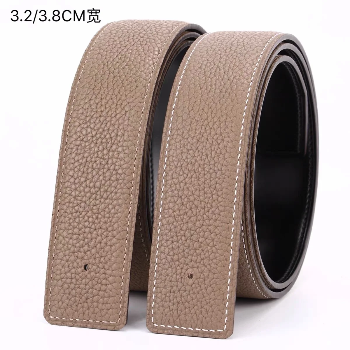 

634 luxury leather design brand belt men's high quality double buckle fashion belt outdoor travel belt gift box