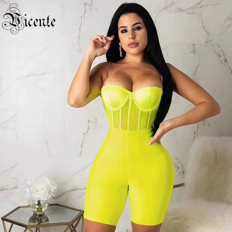 VC 2020 бесплатная доставка новый модный сексуальный сетчатый комбинезон на