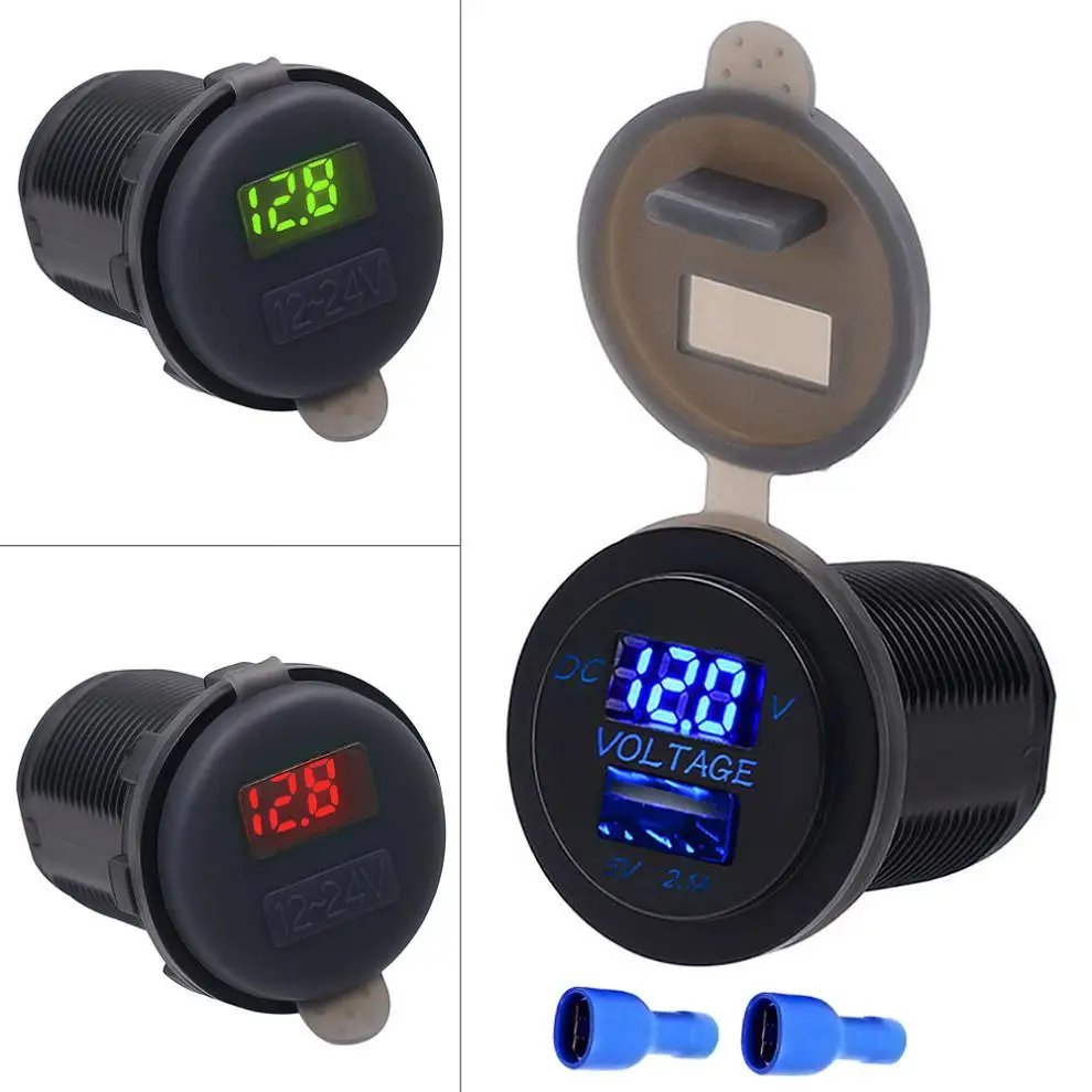 Мотоциклетный автомобильный прикуриватель USB зарядное устройство адаптер