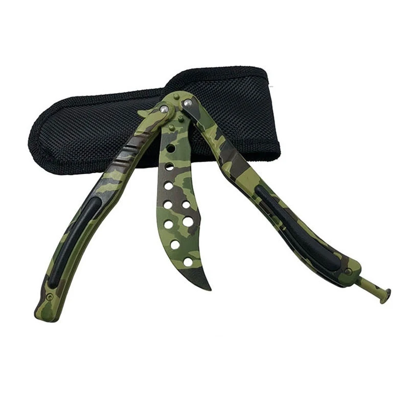 1119 Бабочка в ноже balisong Karambit складной нож Лезвие подарок для мужчин тренировочный нож Практичный Нож не заточенный с отверткой - Цвет: 1119