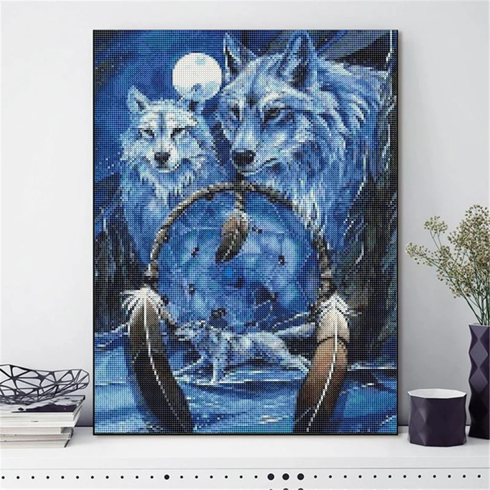 Wolf 5D 100% полная дрель алмазная краска мультяшная Алмазная вышивка мозаика