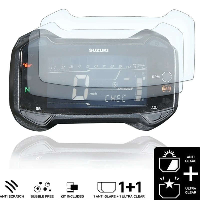 

Motorcycle Meter Protective Film Meter Anti-Scratch Screen Film Fmeter Speedometer for Suzuki DL250 GSX250