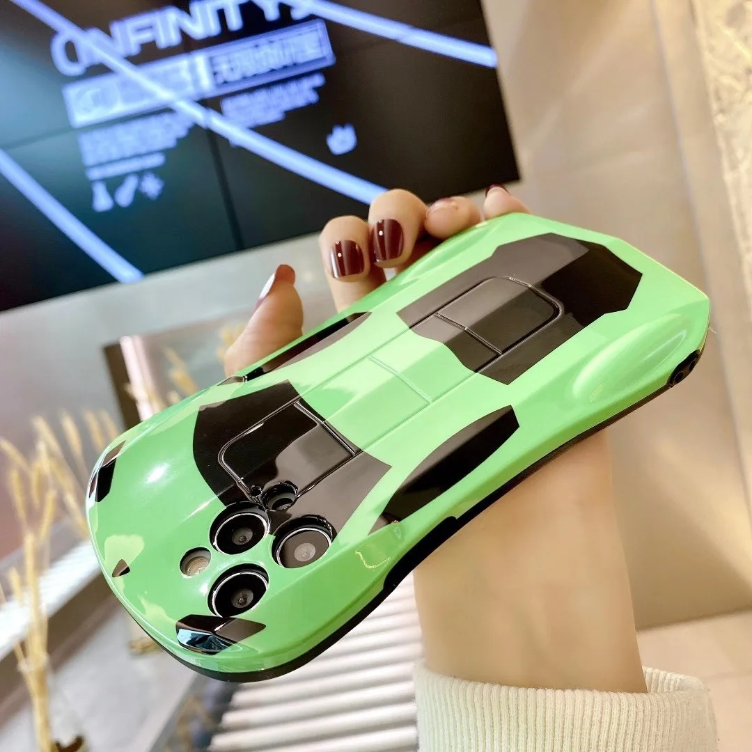 

Luxury 3D Sports Car model Phone Case for iphone 12mini 11 pro max Xs Xr SE2020 7 8plus Fashion Supercar Man Boy Phone Cover