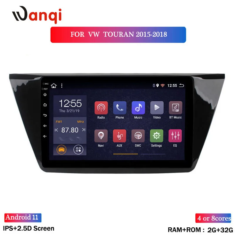 

Wanqi 2+32G 10.1 inch for VM Touran 2015-2018 Android 11 Vehicle Car Multimedia GPS Navigation System Car Play BT WiFi No DVD