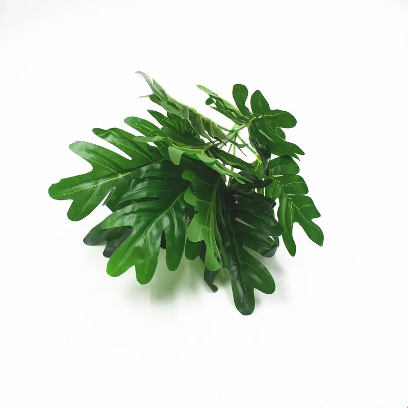 9 fork Artificial Plant Flower with Leaf Plastic Green Grass Tree Fake Foliage Bush for Home Wedding Party Decor | Дом и сад