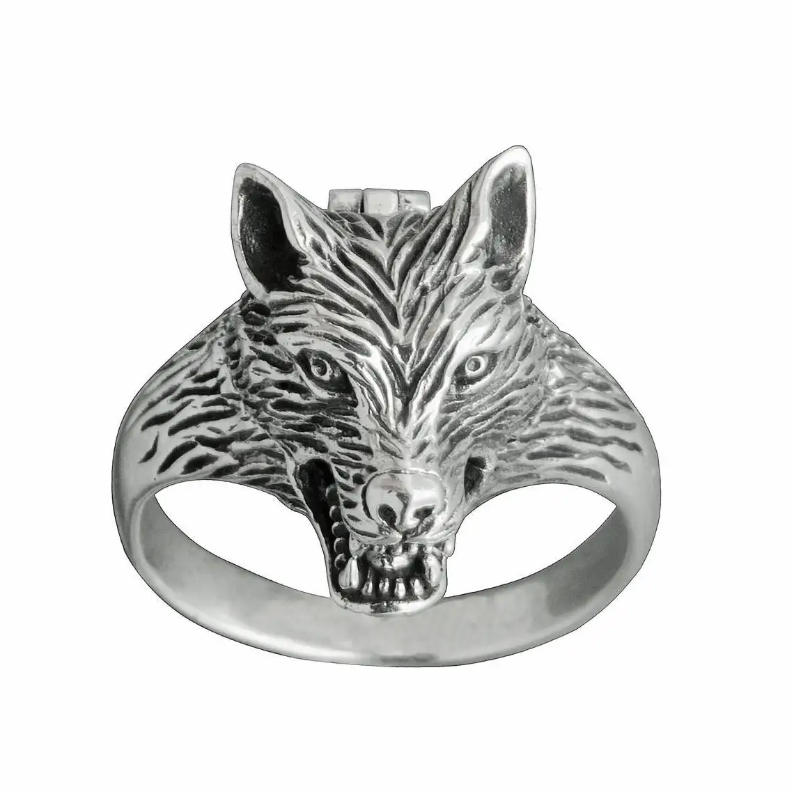 

Hot Sale Creative Wolf Head European Design Vintage Powerful Ring 2021 New Trend Fashion Men Jewelry for Party, Birthday