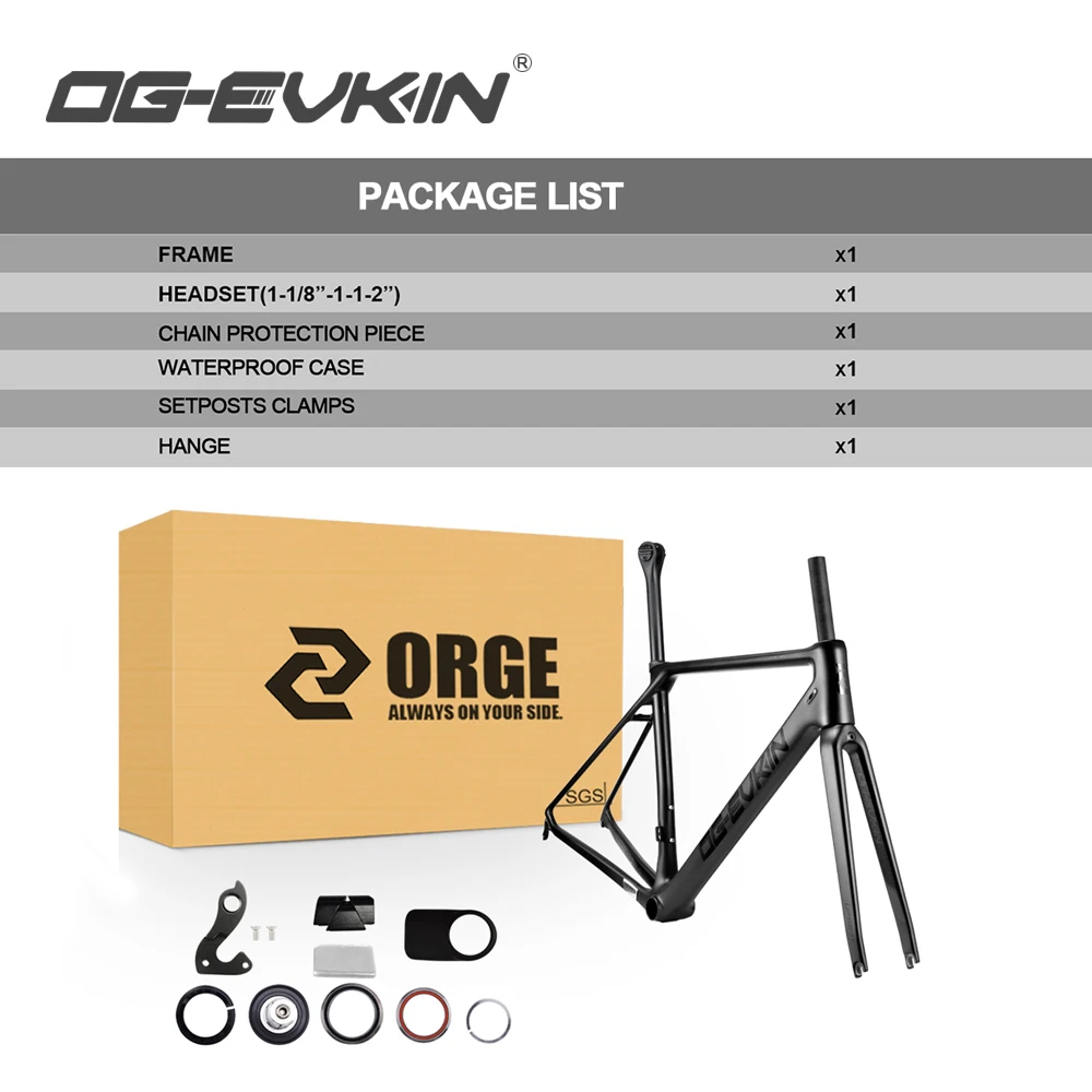 OG EVKIN CF 025 карбоновая дорожная Рама V Brake рама для велосипеда супер светильник BB86 700C