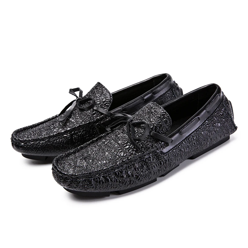 

Mens Shoes Casual 2019 Spring Summer Men Loafers New Slip On Leather Youth Men Shoes Breathable Fashion Flat Footwear Black