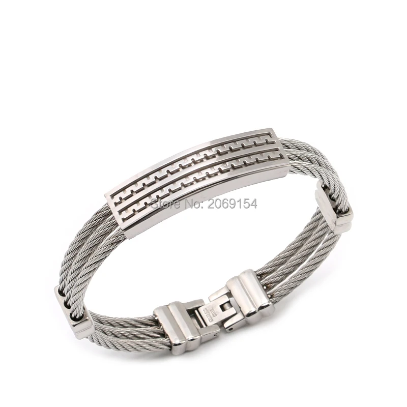 Золотой ювелирный браслет для мужчин Очаровательная цепочка из нержавеющей