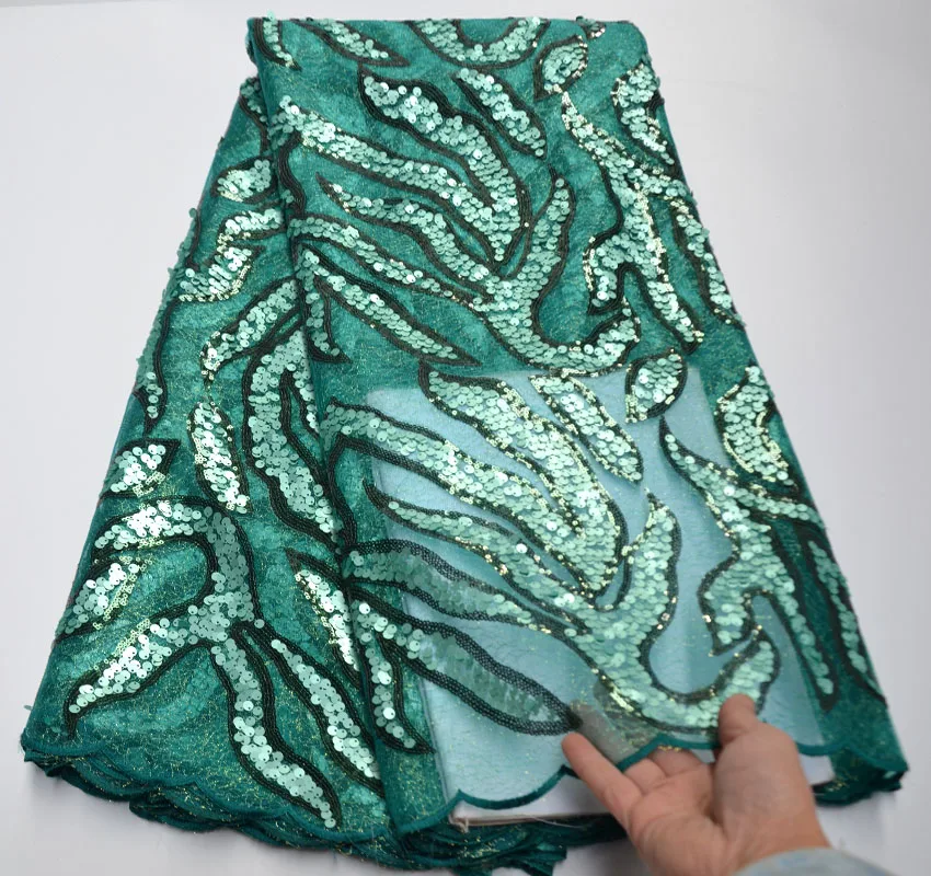 Африканская кружевная ткань с блестками 2019 Высококачественная французская