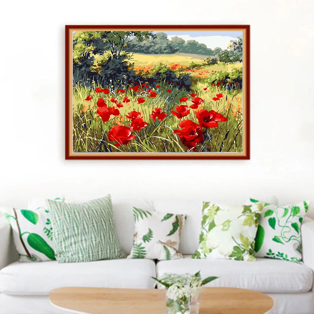 Набор для рисования по номерам на холсте цветочный рисунок | Дом и сад